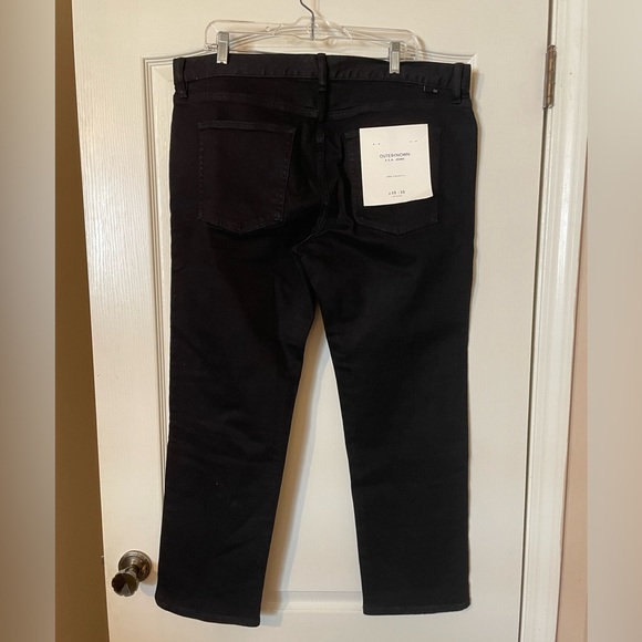 Outerknown Jet Black Organic Cotton Local Straight Fit S.E.A. Jeans 38x30 NWT - Picture 2 of 10